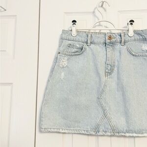 Zara Light Blue Denim Skirt